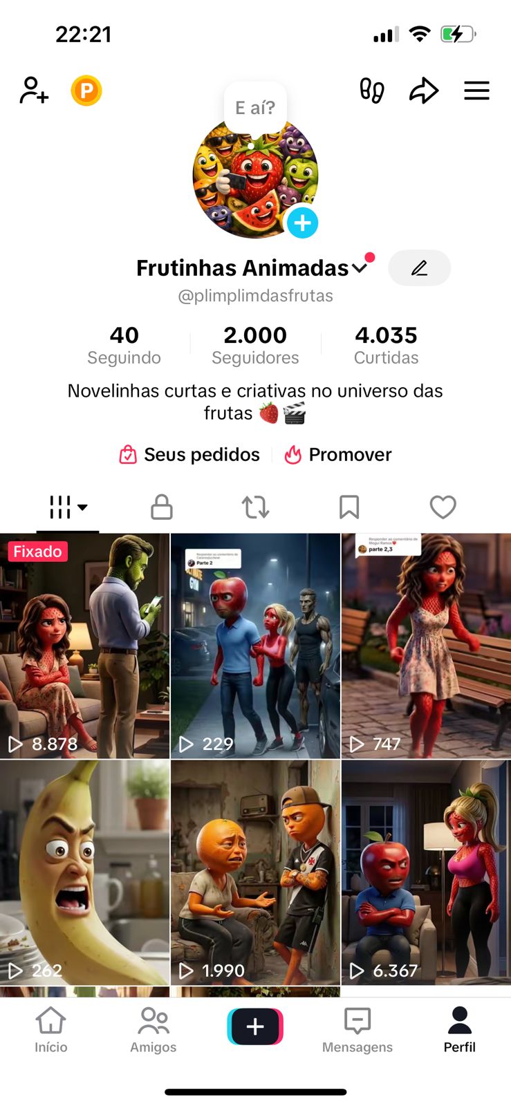 Depoimento de Frutinhas Animadas
