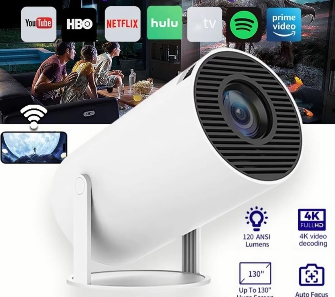 Mini Projetor Portátil 4K